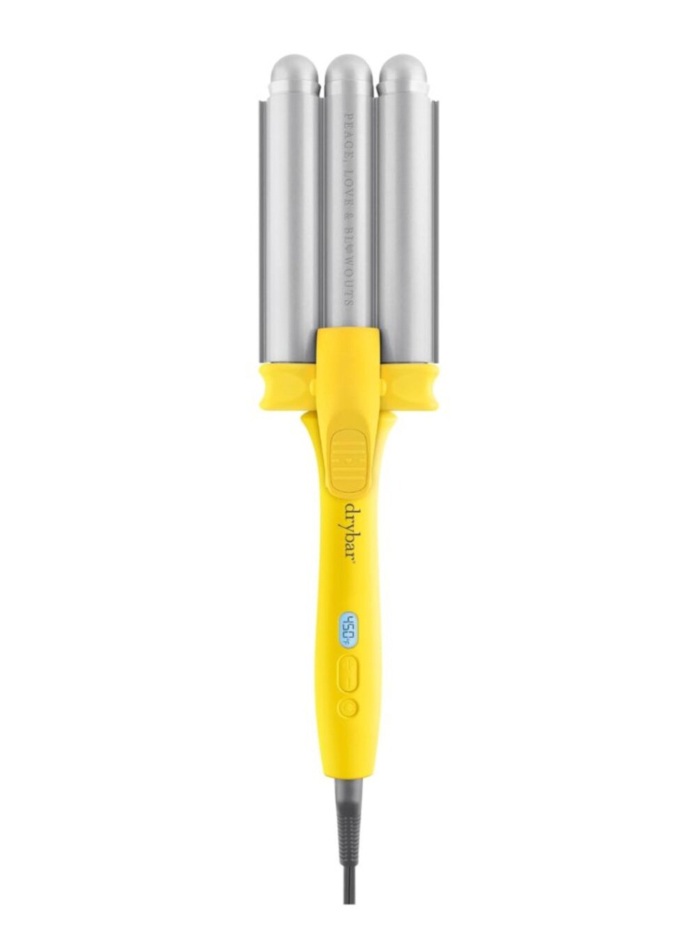 NEW Drybar The Beach Bender Triple Barrel Waver Dry Bar Yellow Beach Waves Iron